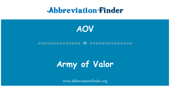 AOV: L-armata ta ' Valor