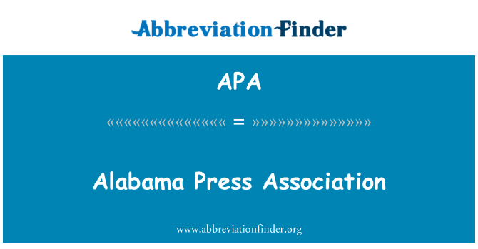 APA: Associació de premsa d'Alabama