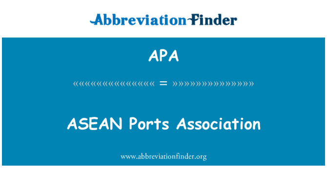 APA: ASEAN sadamate Liit