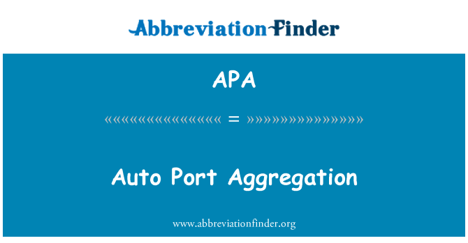 APA: Agregación de puertos auto