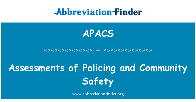 APACS: הערכות של שיטור קהילתי בטיחות