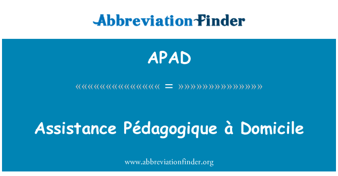 APAD: Assistance Pédagogique à Domicile