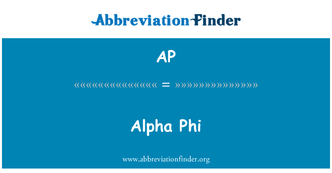 AP: Alpha Phi