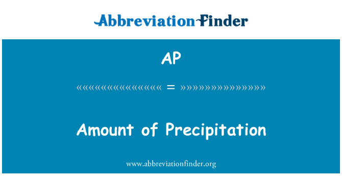 AP: Amount of Precipitation