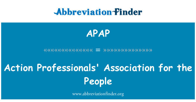 APAP: Akce profesionálů asociace pro lidi