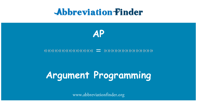 AP: Argumen pemrograman