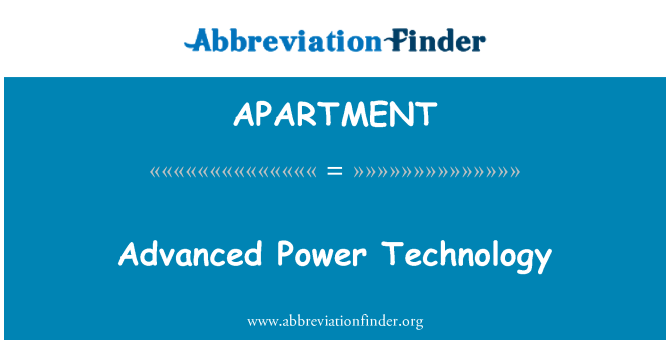 APARTMENT: Technológia Advanced Power