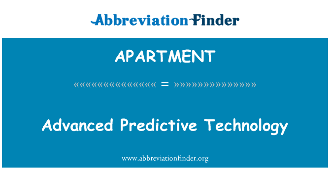 APARTMENT: Vorausschauende Hochtechnologie