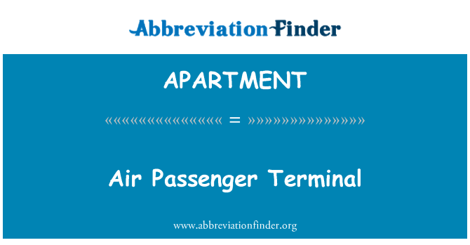 APARTMENT: Aérogare passagers
