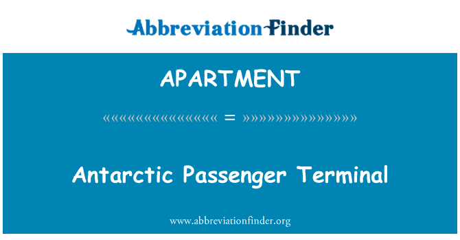 APARTMENT: Antarctic Passenger Terminal