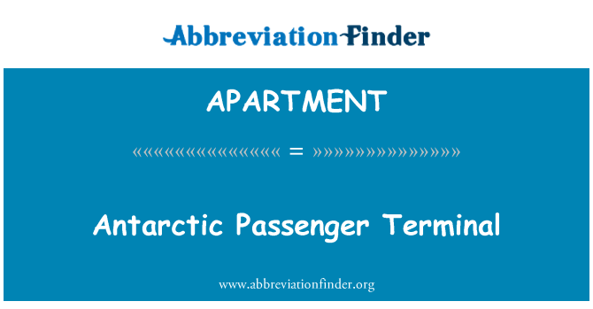 APARTMENT: Antarktis passagerterminal