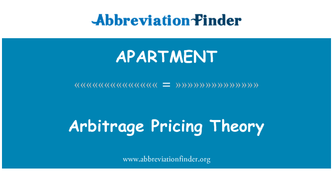 APARTMENT: Arbitrage prissättning teori