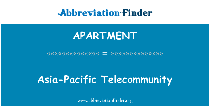 APARTMENT: Da Telecomunidade Ásia-Pacífico