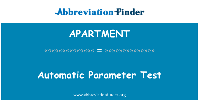 APARTMENT: Kiểm tra tự động tham số