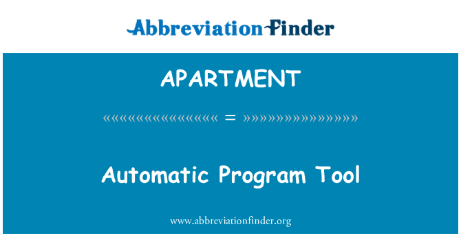 APARTMENT: Automatiska Program verktyg
