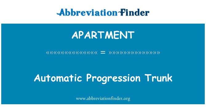APARTMENT: 자동 진행 트렁크
