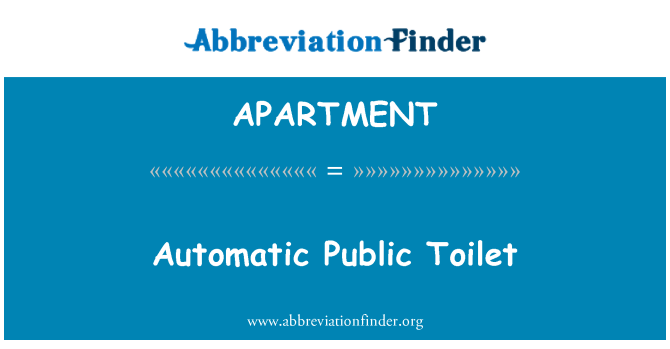 APARTMENT: اتوماتیک توالت عمومی
