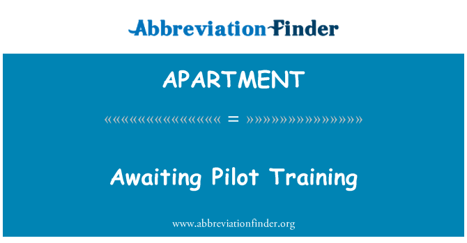 APARTMENT: En antrènman pilòt
