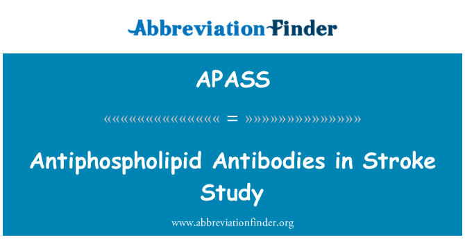 APASS: Anticorpi antifosfolipidi nel tratto studio