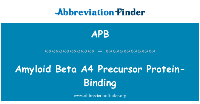 APB: Amyloid Beta A4 forløber Protein-bindende