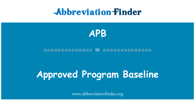 APB: Godkendte Program Baseline