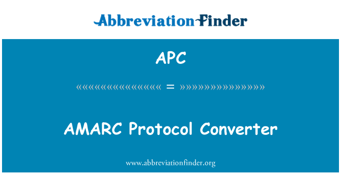 APC: AMARC Protokoll konvertitur