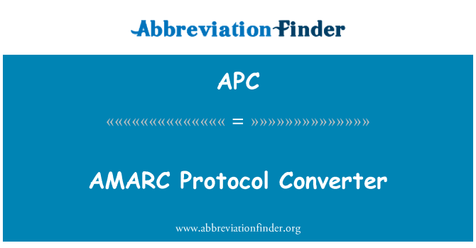 APC: Convertitore di protocollo AMARC