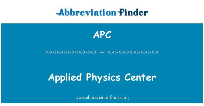 APC: Iċ-ċentru fiżika applikata