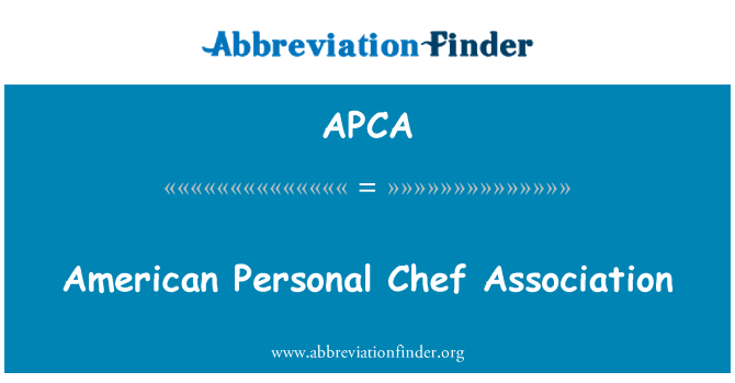 APCA: Amerikan kişisel Chef Derneği