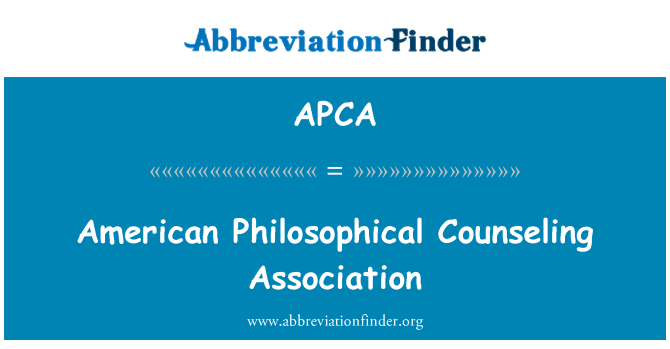 APCA: Asosiasi Amerika filosofis konseling