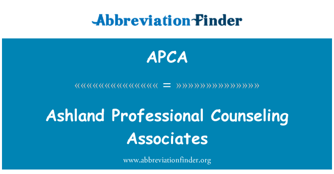 APCA: Ashland konseling profesional Associates
