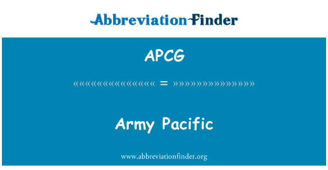 APCG: Exército Pacífico