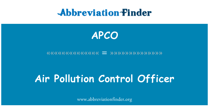APCO: 空氣污染管制幹事
