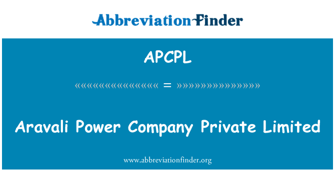 APCPL: Aravali Power Company Private Limited