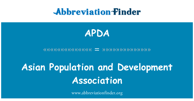 APDA: 亞洲人口與發展協會