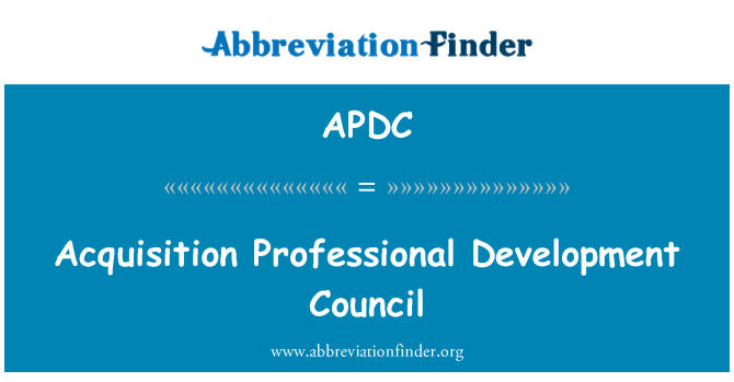 APDC: Rada profesní rozvoj pořízení