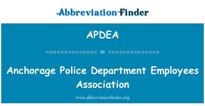 APDEA: Anchorage policejní oddělení zaměstnanci asociace