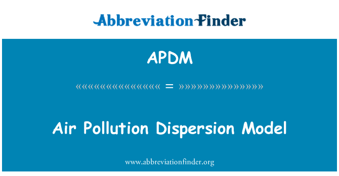 APDM: Mudell ta ' dispersjoni tat-tniġġis bl-ajru