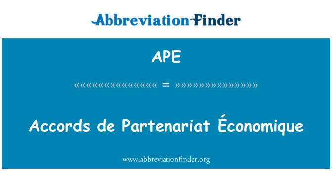 APE: Överensstämmer de partnerskap Économique