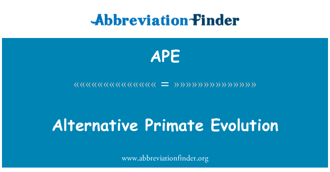 APE: Alternatief Primate Evolution