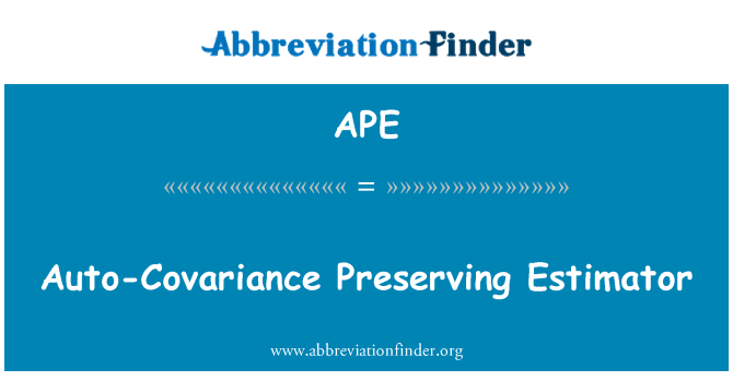 APE: Byeze Préserver oto-Covariance