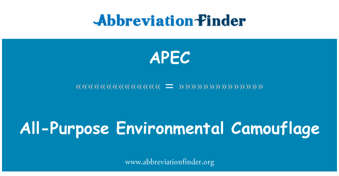 APEC: Univerzální prostředí kamufláž