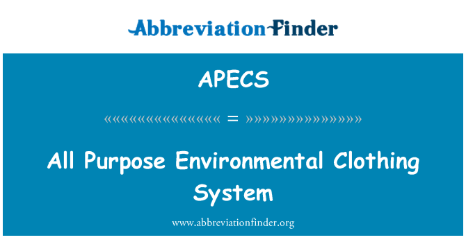 APECS: 多功能环保服装系统