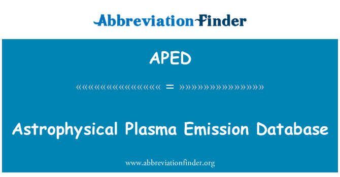 APED: Astrophysical Plasma Emission Database