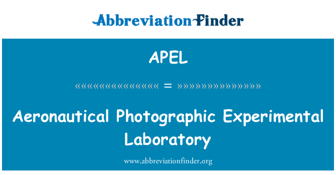 APEL: Aeronautikal makmal eksperimen fotografi