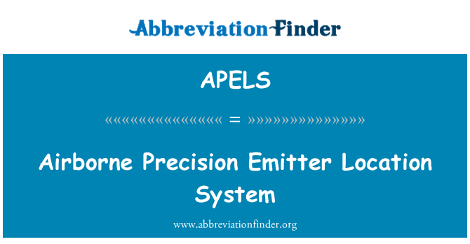 APELS: Avyon kago Émetteur Precision kote sistèm