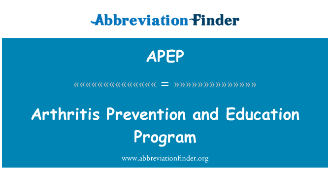 APEP: Arthritis forebyggelse og uddannelsesprogram