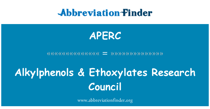 APERC: Alkylphenols & Ethoxylates 연구 위원회