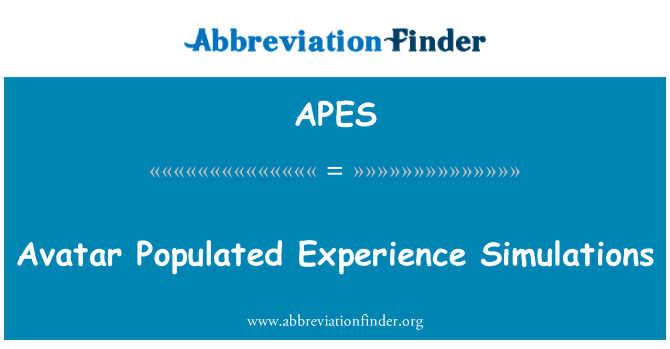 APES: Avatar Rempli eksperyans Simulations