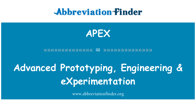 APEX: Avanse Prototypes, 
